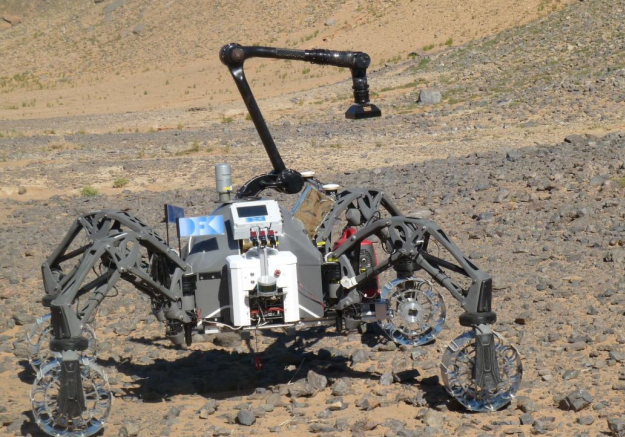 Figura 2. Robot explorador en la superficie marciana. Tomada de www.telegraph.co.uk/technology/2019/01/02/uk-tests-autonomous-martian-robot/