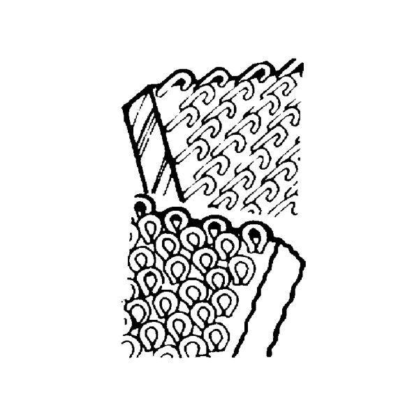 Figura 3. Representación de la estructura del velcro. Figura tomada de https://www.protelecomsupply.com/velcro-usa-inc-velcro-hook-loop-3-4-x-4-roll-254889